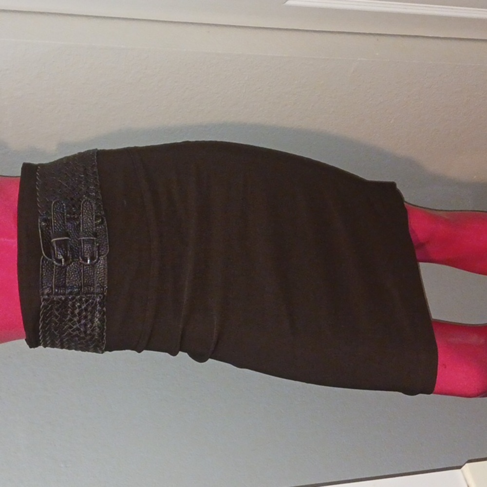 Lipsy Brown Pencil Skirt with Belt
